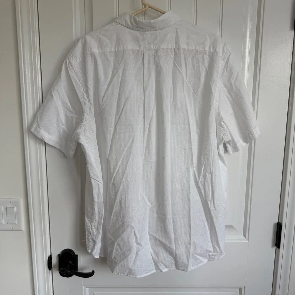 Polo Ralph Lauren RL Untucked Fit White Seersucker Short Sleeve Men XXL NWT